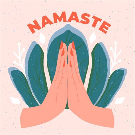 Namaste Gesture Folded Female Hands Stock Vector - Illustration of flower, hospitality: 200904102