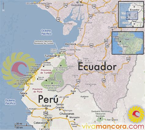 Mapa Turistico De Las Playas Del Ecuador