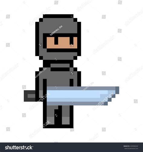 Vector Pixel Art Black Ninja Pixel: Vector có sẵn (miễn phí bản quyền ...