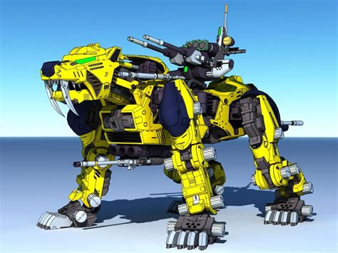 a yellow and black robot dog standing on its hind legs