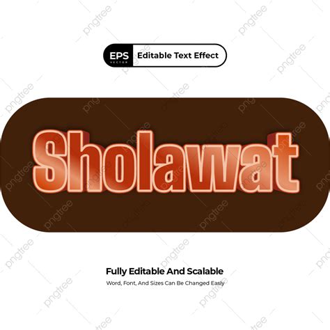 Editable Text Effect Vector PNG Images, Editable Text Effect Sholawat, Editable, Text Effect ...