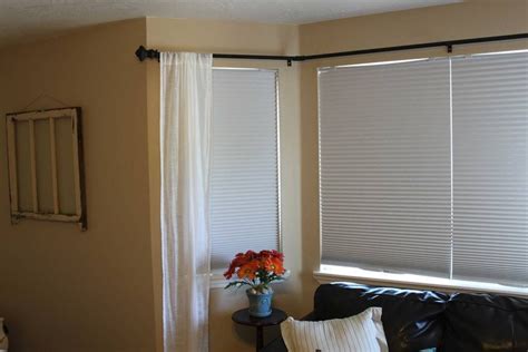 Furniture: Illuminated Curtain Rod Hardware Bay Window Also Curtain Rods For Large Bay Windo ...