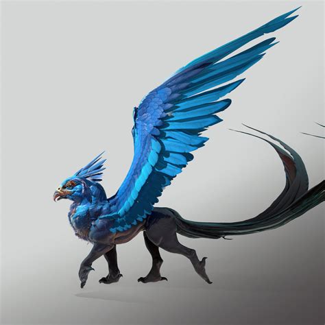 Wallpaper : digital, hippogriff, wings, blue, fantasy art, artwork, traditional 3d 1920x1920 ...