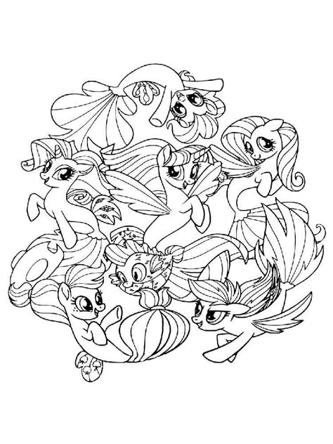 My Little Pony Mermaid Colouring