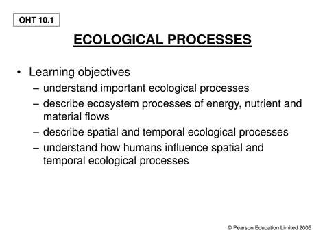 PPT - ECOLOGICAL PROCESSES PowerPoint Presentation - ID:340352