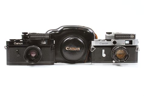 Canon P Rangefinder Set with Super RARE Original Black Body Camera - Green Mountain Camera