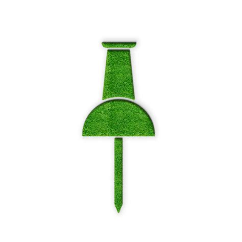 Green Grass Board Pin Without background 3d Illustration AI Generated 25280356 PNG