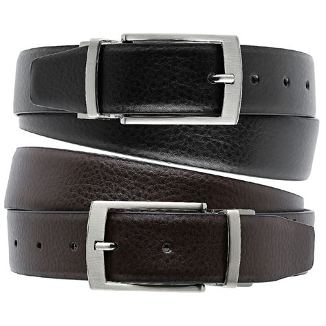 35MM BLACK/BROWN BELT WITH SILVER BUCKLE - Koala Clothing Australia