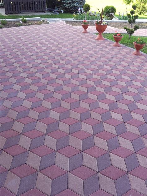 Paving blocks Romb, 3D | Pavimentazione da giardino, Disegno del pavimento, Pavimento esterno