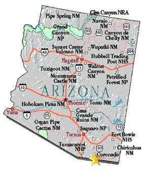 National Parks In Arizona Map | World Map Gray