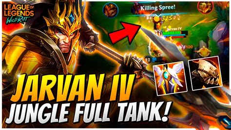 JARVAN IV JUNGLE É MUITO FORTE! BUILD FULL TANK | LOL WILD RIFT - YouTube