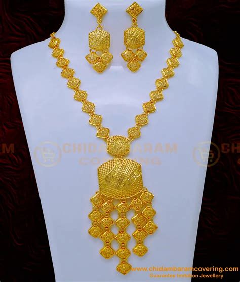 Buy Latest Dubai Jewellery Light Weight Dubai Gold Necklace Design Online