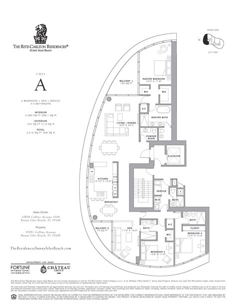 Ritz Carlton Residences Floor Plans - Sunny Isles, Miami, FL | Floor plans, Condo floor plans ...