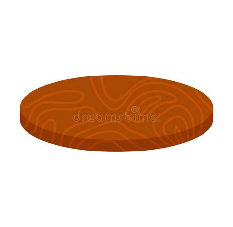 Wooden Tabletop Isolated, Brown Wood Texture, Circle Surface. Simple Wooden Round Table Top ...