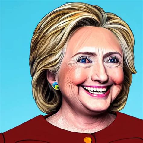 portrait of president hillary clinton as a smiling | Stable Diffusion ...