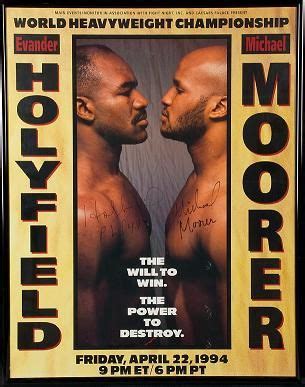 Holyfield_vs_Moorer | Boxing posters, Evander, Boxing history