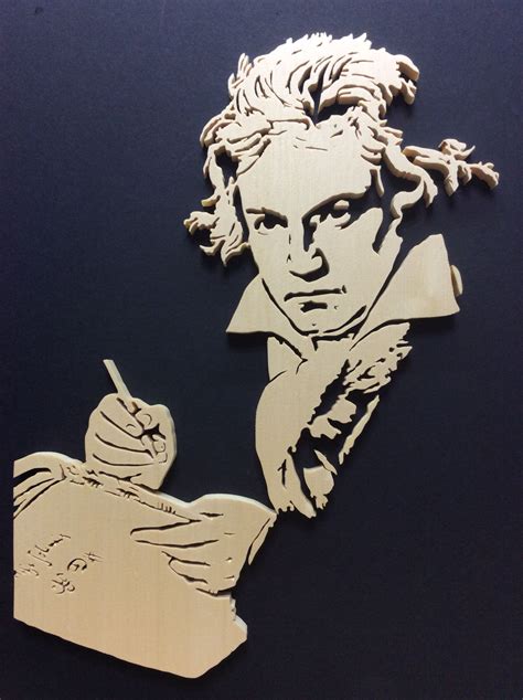 Scroll Saw Portrait, Beethoven | Scroll saw, Woodworking patterns, Scroll saw patterns
