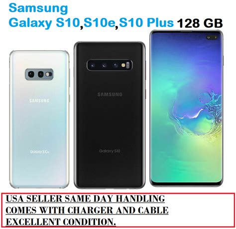 Samsung Galaxy S10 S10e S10+ 128GB T-Mobile, At&t, Network Unlocked All colors | eBay