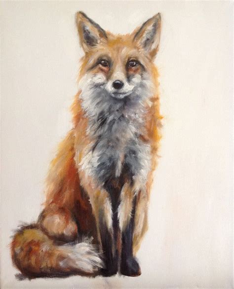 Mr Fox (2015) Oil painting by Louise Brown | Watercolor fox painting, Watercolor fox, Fox painting