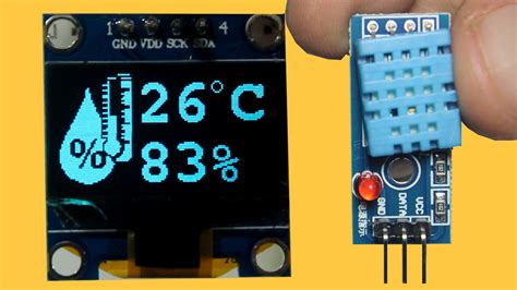 Temperature and Humidity Sensor DHT11 with arduino Tutorial – Make OLED ...