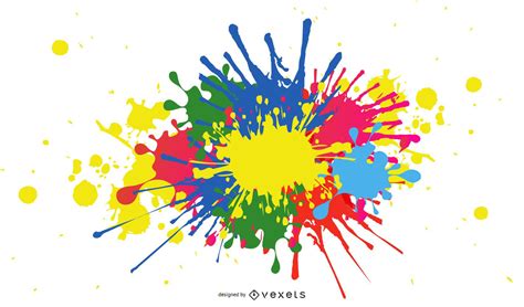 Splashing Ink Paint Colorful Background Vector Download