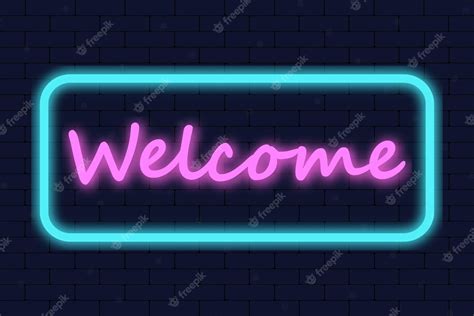 Premium Vector | Welcome neon text vector. welcome neon sign, design ...