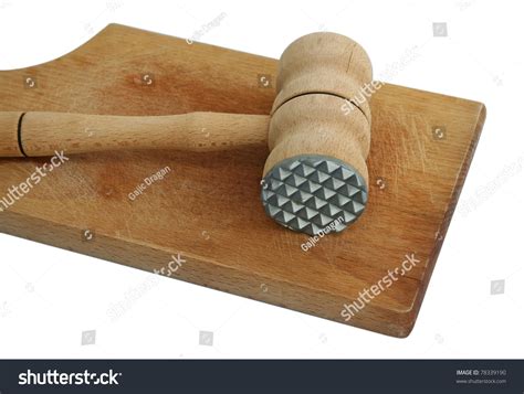 Wooden Meat Mallet. Kitchen Mallet. Stock Photo 78339190 : Shutterstock