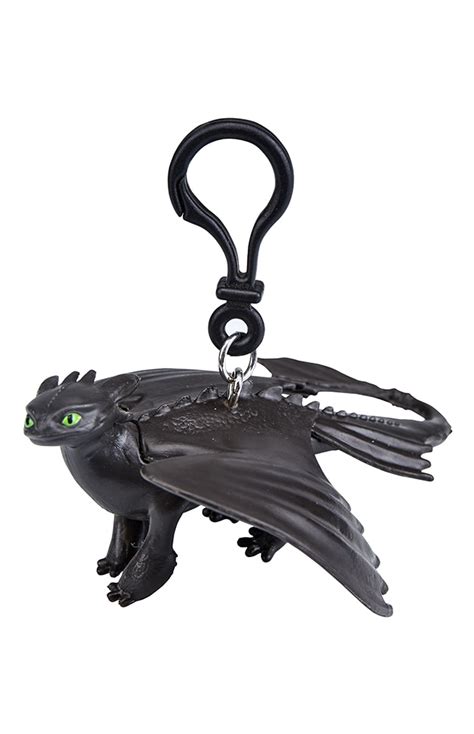 Dreamworks How to Train Your Dragon Night Fury Toothless Figure Keyring ...