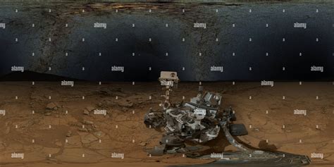 360° view of Mars Panorama - Curiosity rover: Martian night - Alamy