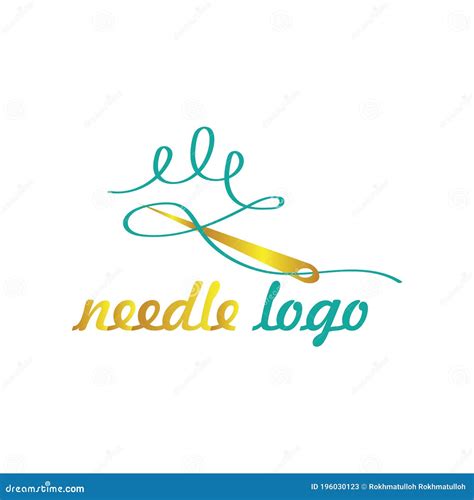 Needle and Thread Colorful Illustration Logo Template Vector Stock ...