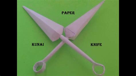 How to make a Paper Kunai Knife - (Naruto kunai) - Step by Step - YouTube