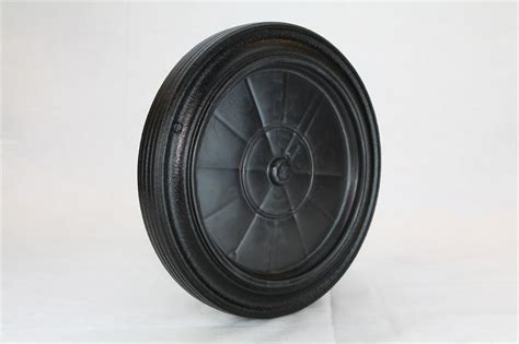 Trash Can Wheel 12"x2", Solid Rubber Tire, Light-Duty