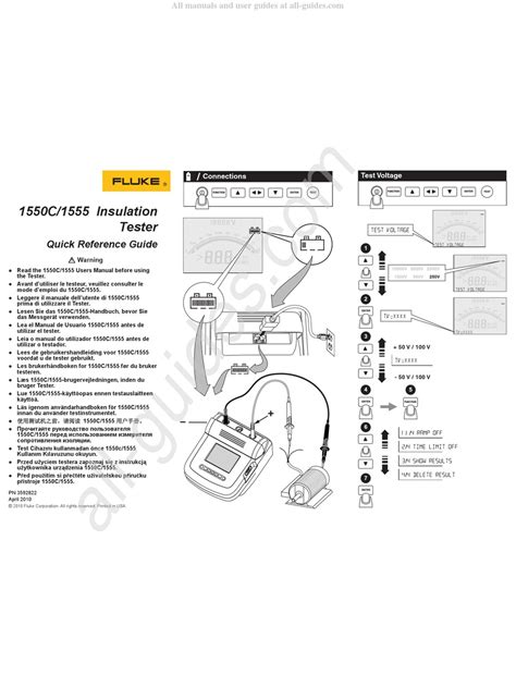 FLUKE 1550C QUICK REFERENCE MANUAL Pdf Download | ManualsLib