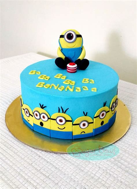 Minion themed cake Themed Cakes, Minions, Birthday Cake, Sugar Bowl ...