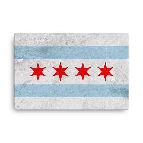 Chicago Flag, Chicago Flag Art, Chicago IL, Chicago Flag Wall Art ...