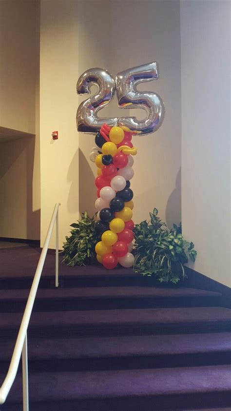 Red,White, Black and Yellow Balloon Columns with Numbers Toppers by ...