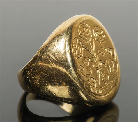 Lot 23B: Engraved Gold Ring – Willis Henry Auctions, Inc.