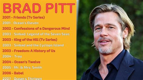 BRAD PITT MOVIES LIST - YouTube