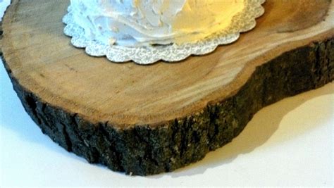 Items similar to Oak Cake Stand 13-17 inch, Custom initals Cake Pedestal - Oak tree rustic charm ...