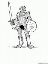 Coloring Page  Spear combatant sketch template