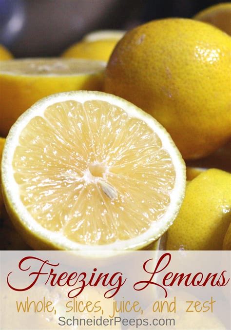 Freezing lemons and using frozen lemons whole slices juice and zest – Artofit