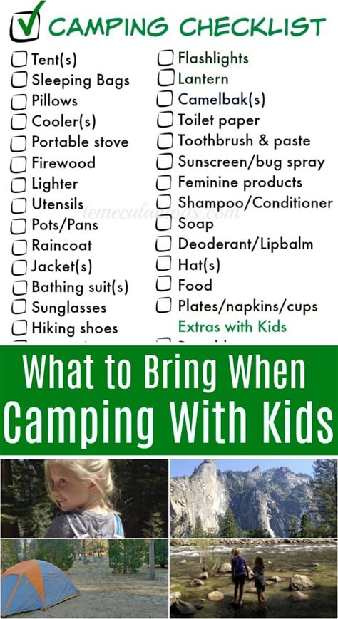 Thing to Pack for Camping - Free Camping Checklist Printable PDF