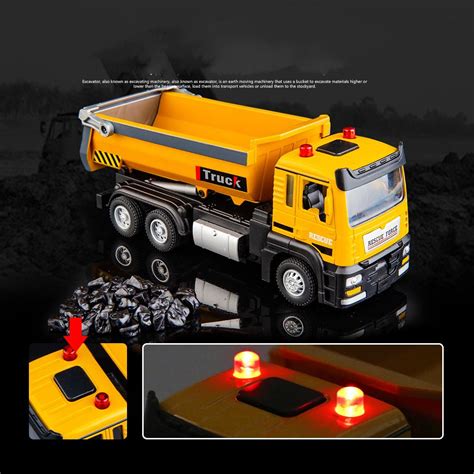 Cheap 1:50 Scale Quality Alloy Pull Back Dump Truck Model, Engineering ...