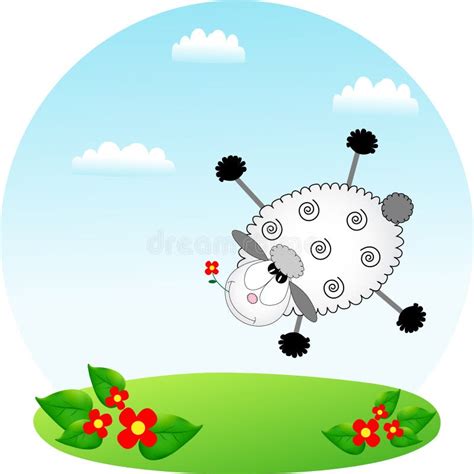 Flying sheep stock illustration. Illustration of funny - 11052527