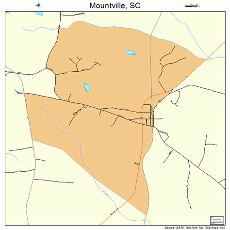 Mountville South Carolina Street Map 4548670