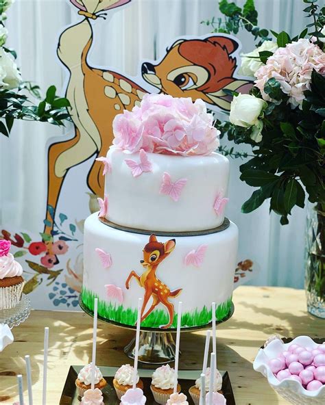 #birthdaycake #bambi | 1st birthday party for girls, Baby birthday ...