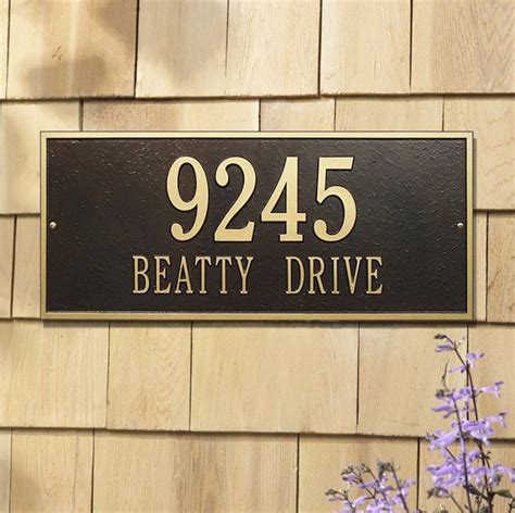 Metal Address Plaque. Personalized Large Rectangle Plaque. - Etsy