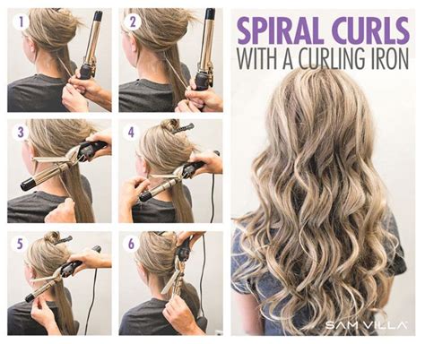 Spiral Curls with a curling iron Curling Thick Hair, Hair Curling Tips, Hair Curling Tutorial ...