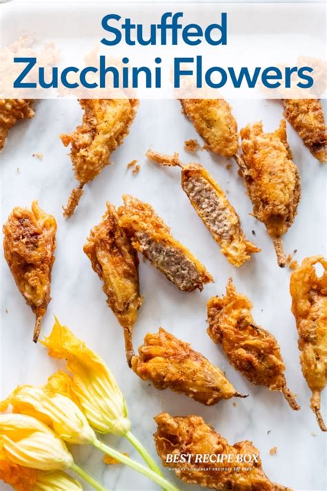 Stuffed Zucchini Flowers Recipe Crispy Blossoms Best Recipe Box