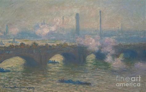 Waterloo Bridge, Grey Day, 1903 Photograph by Claude Monet | Fine Art ...